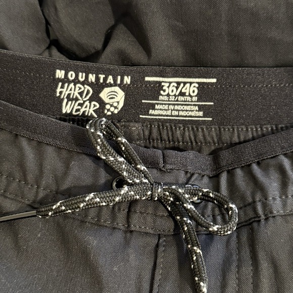 Mountain Hardwear AP Scrambler Pants Men 36x32 Black Hiking Pants Stretch OM0326 - Picture 2 of 7